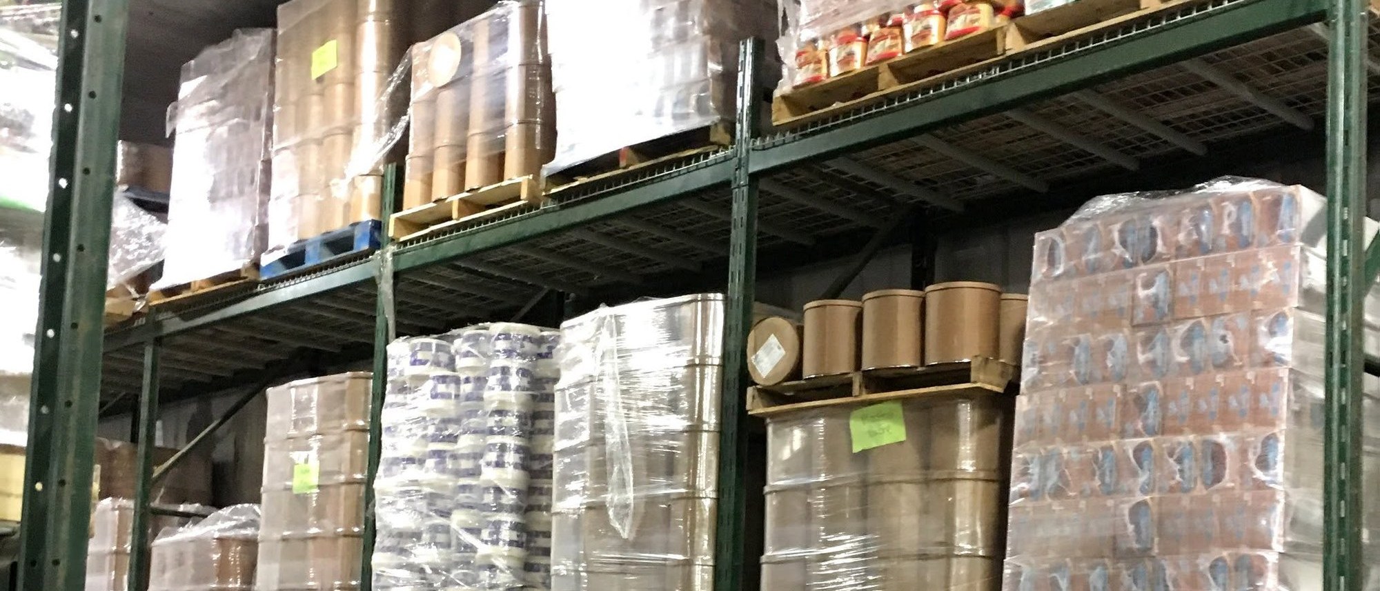 Toft ice cream pallets in the Sandusky cold warehouse